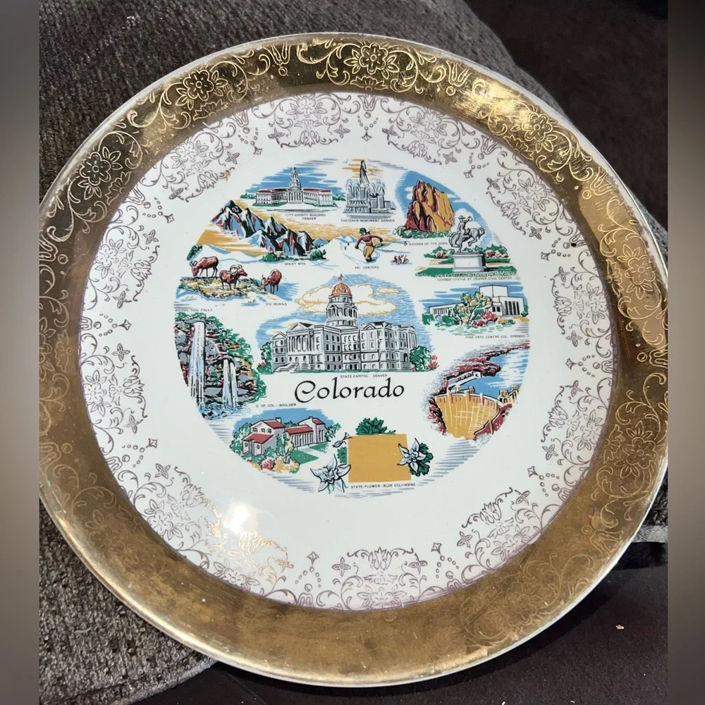 Vintage Colorado collectors plate 10 1/2”